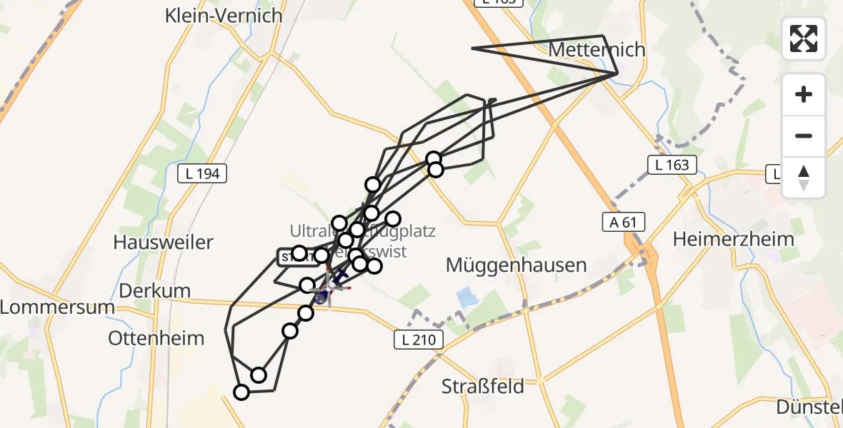 Flugroute Polizeihubschrauber Weilerswist - Weilerswist, 05 Oktober 2026, 11:44