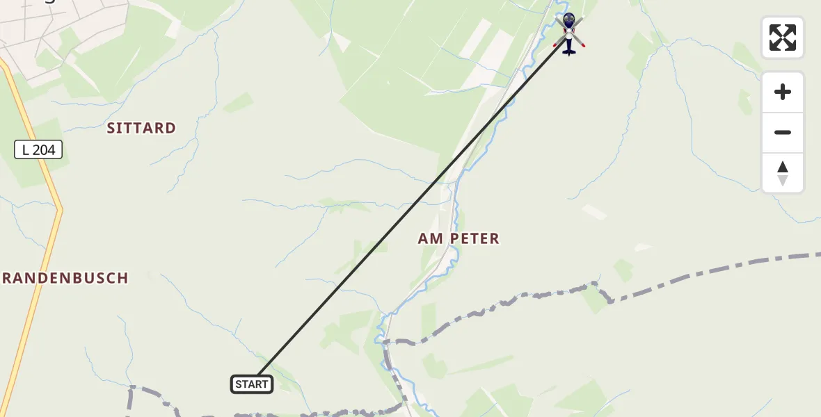 Flugroute Polizeihubschrauber Nettersheim - Nettersheim, 05 Oktober 2026, 12:03