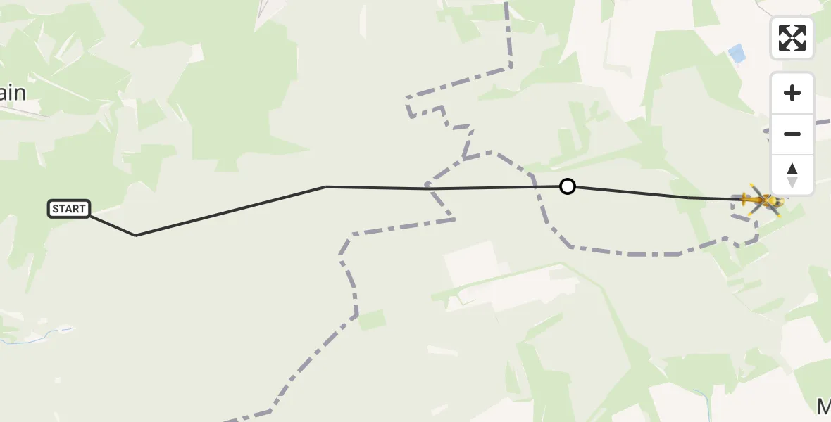 Flugroute Rettungshubschrauber Jena - Schlöben, 05 Oktober 2026, 14:58