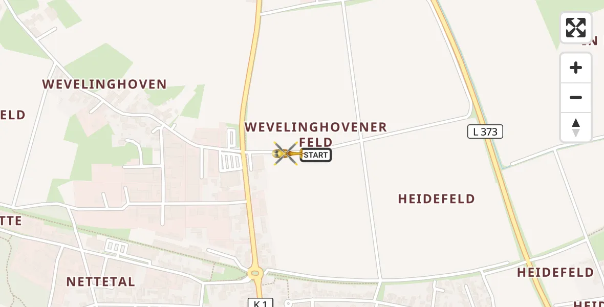 Flugroute Ambulanzhubschrauber Nettetal - Nettetal, 05 Oktober 2026, 18:59