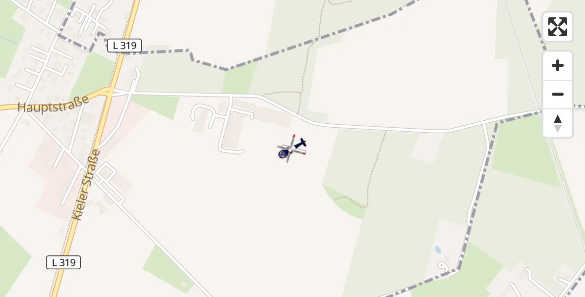 Flugroute Polizeihubschrauber Bad Bramstedt Hubschrauberlandeplatz - Bad Bramstedt Hubschrauberlandeplatz, 05 Oktober 2026, 20:40