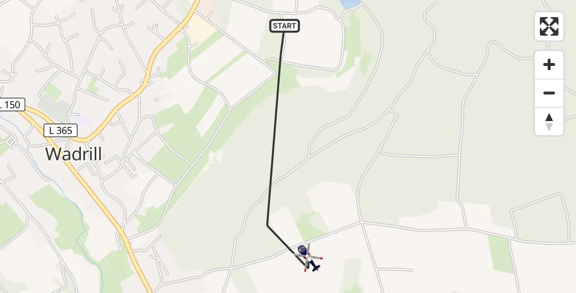 Flugroute Polizeihubschrauber Wadern - Wadern, 06 Oktober 2026, 09:46