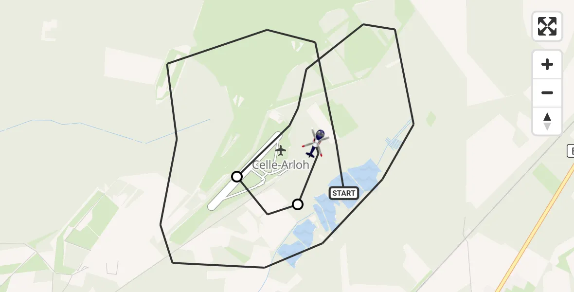 Flugroute Polizeihubschrauber Celle - Celle, 06 Oktober 2026, 09:55