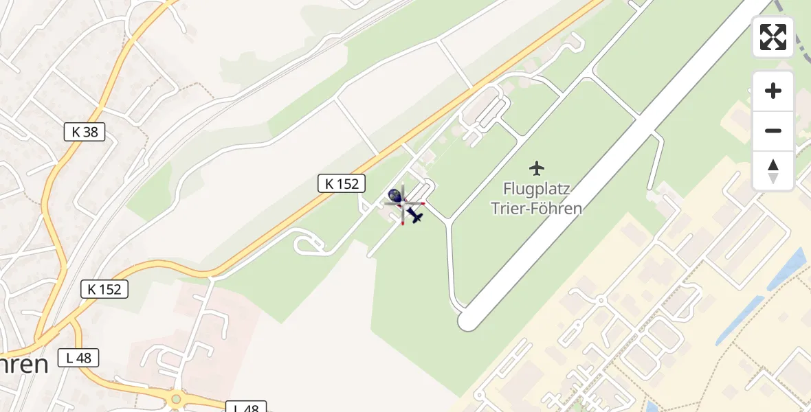 Flugroute Polizeihubschrauber Föhren - Föhren, 06 Oktober 2026, 10:00