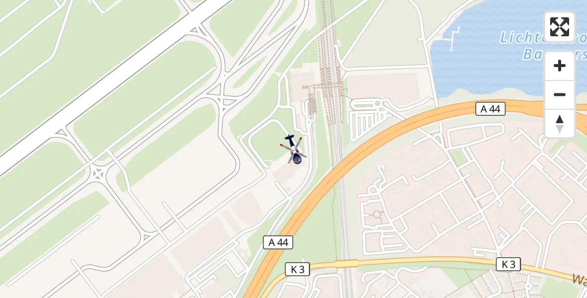 Flugroute Polizeihubschrauber Düsseldorf Flughafen - Düsseldorf Flughafen, 06 Oktober 2026, 10:33