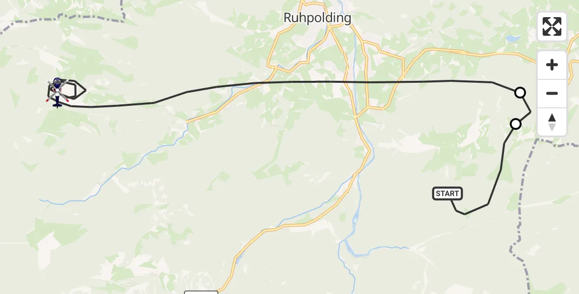 Flugroute Polizeihubschrauber Ruhpolding - Ruhpolding, 06 Oktober 2026, 10:44