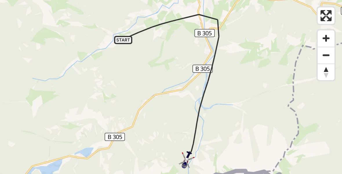 Flugroute Polizeihubschrauber Ruhpolding - Ruhpolding, 06 Oktober 2026, 12:59