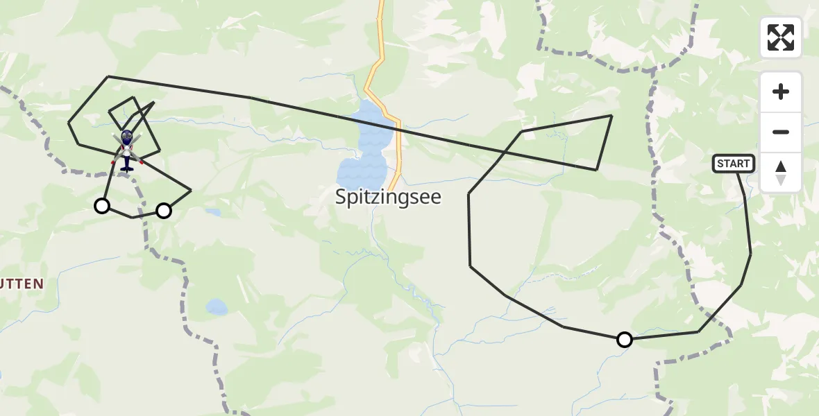 Flugroute Polizeihubschrauber Bayrischzell - Schliersee, 06 Oktober 2026, 13:00