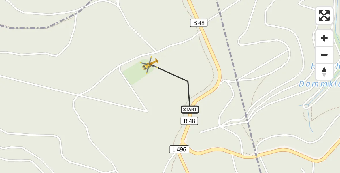 Flugroute Rettungshubschrauber Leimen - Leimen, 06 Oktober 2026, 13:19