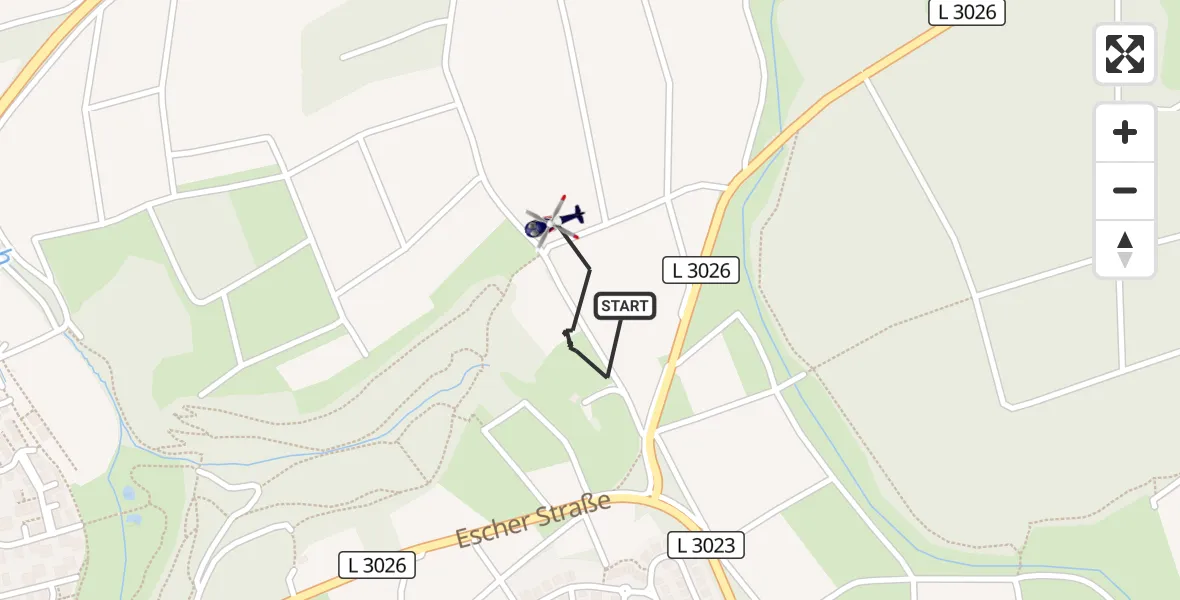Flugroute Polizeihubschrauber Idstein - Idstein, 06 Oktober 2026, 13:37