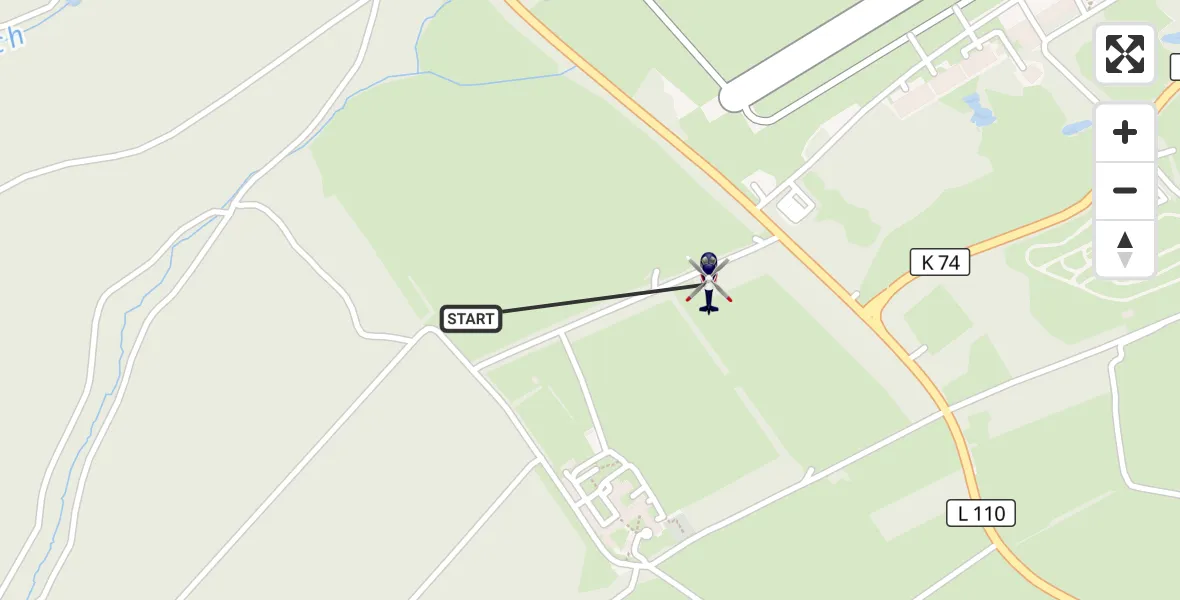 Flugroute Polizeihubschrauber Dahlem - Dahlem, 07 Oktober 2026, 08:36