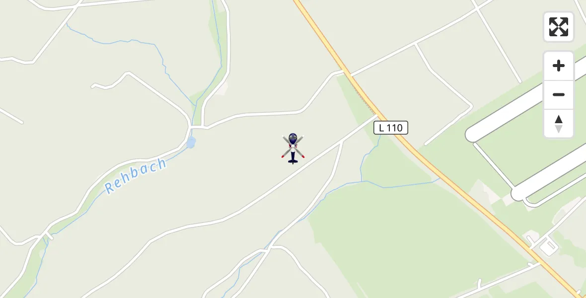 Flugroute Polizeihubschrauber Dahlem - Dahlem, 07 Oktober 2026, 08:59
