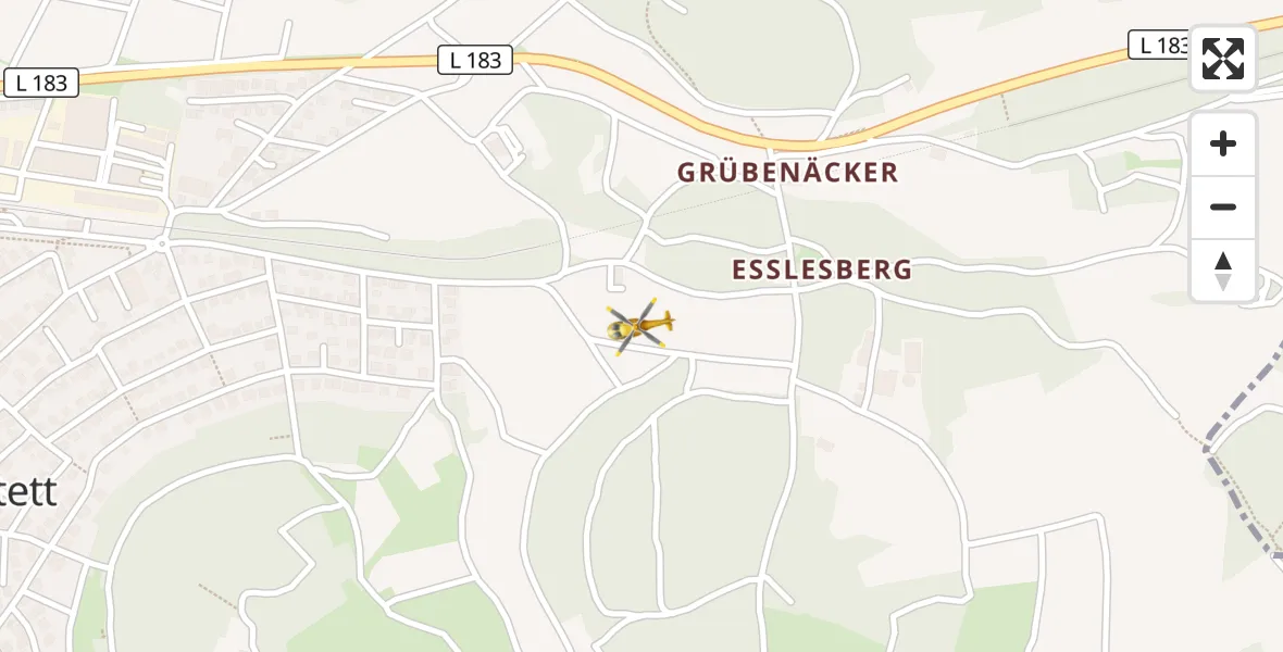 Flugroute Rettungshubschrauber Althengstett - Althengstett, 07 Oktober 2026, 09:08