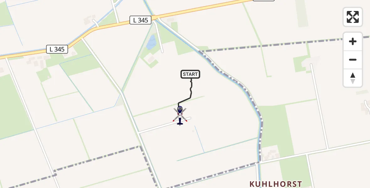 Flugroute Polizeihubschrauber Hüde - Hüde, 07 Oktober 2026, 11:12