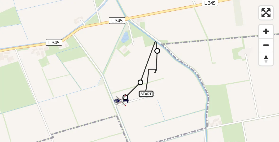 Flugroute Polizeihubschrauber Hüde - Lembruch, 07 Oktober 2026, 11:22