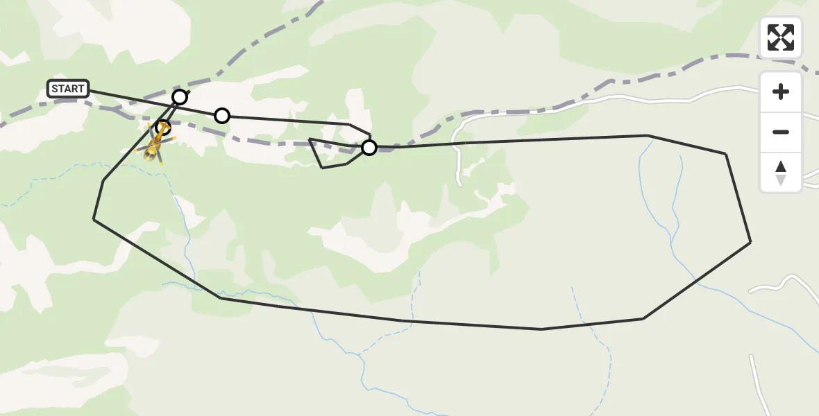 Flugroute Rettungshubschrauber Halblech - Ettaler Forst, 07 Oktober 2026, 14:40