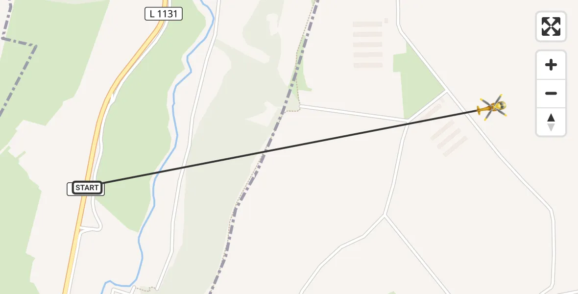 Flugroute Rettungshubschrauber Schwarza - Dillstädt, 07 Oktober 2026, 16:43