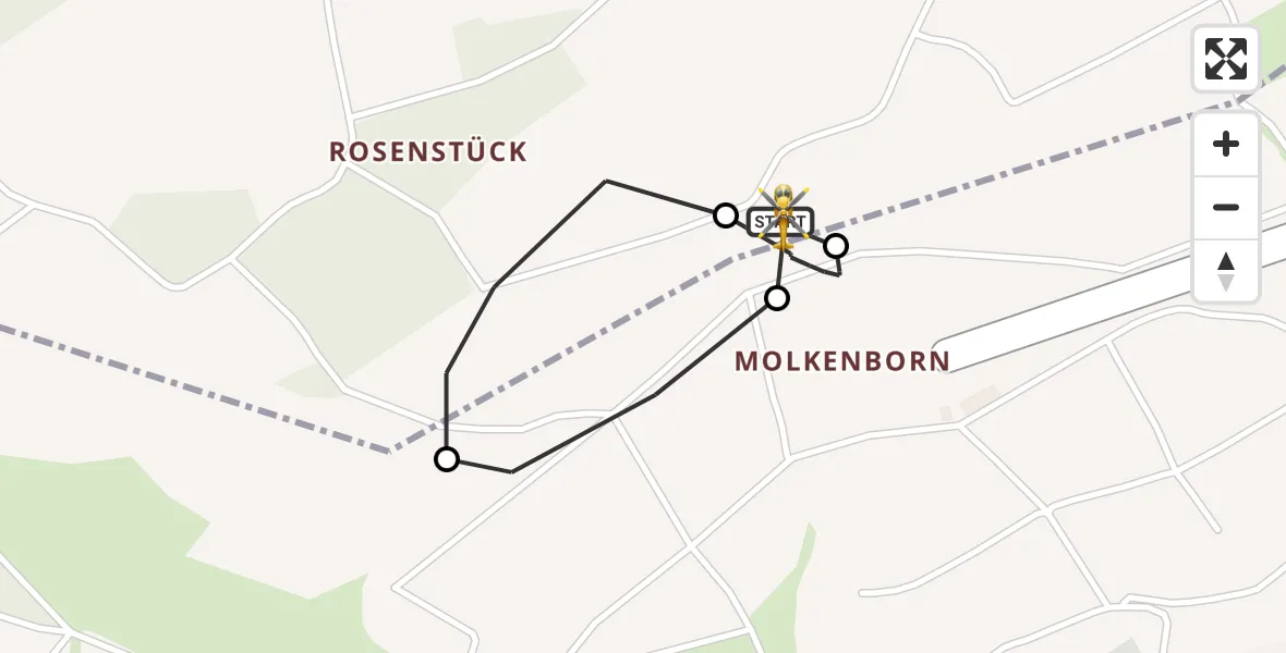 Flugroute Rettungshubschrauber Rockenhausen - Rockenhausen, 08 Oktober 2026, 08:07