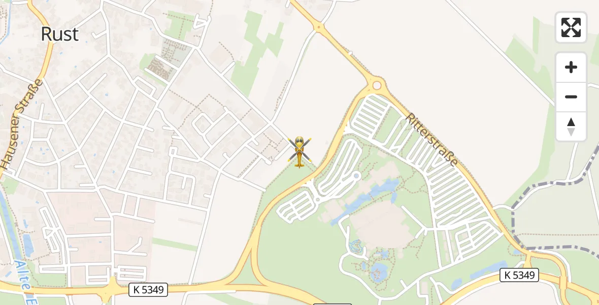 Flugroute Rettungshubschrauber Rust - Rust, 08 Oktober 2026, 12:35