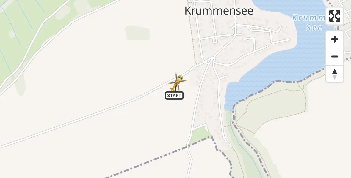 Flugroute Rettungshubschrauber Mittenwalde - Mittenwalde, 08 Oktober 2026, 13:43
