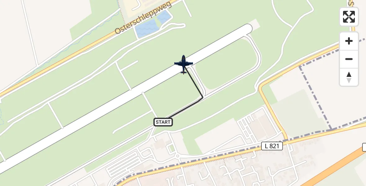 Flugroute Polizeiflugzeug Dortmund Flughafen - Dortmund Flughafen, 08 Oktober 2026, 14:45