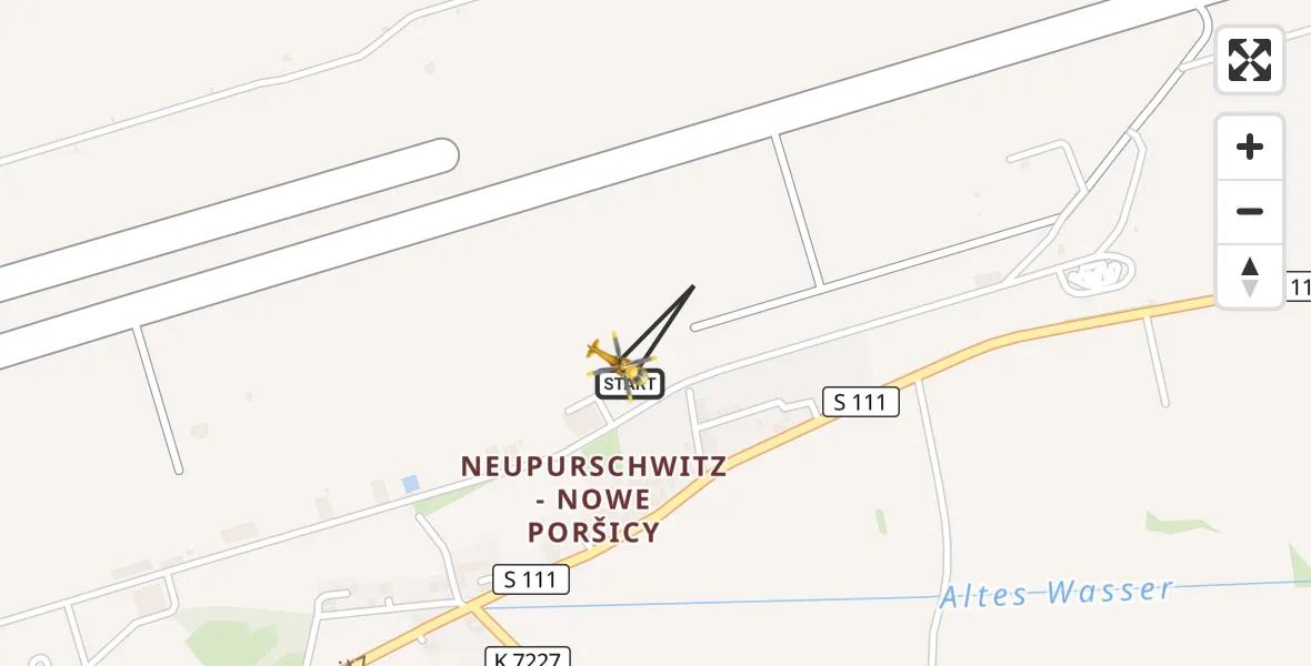 Flugroute Rettungshubschrauber Bautzen Flugplatz - Bautzen Flugplatz, 08 Oktober 2026, 16:23