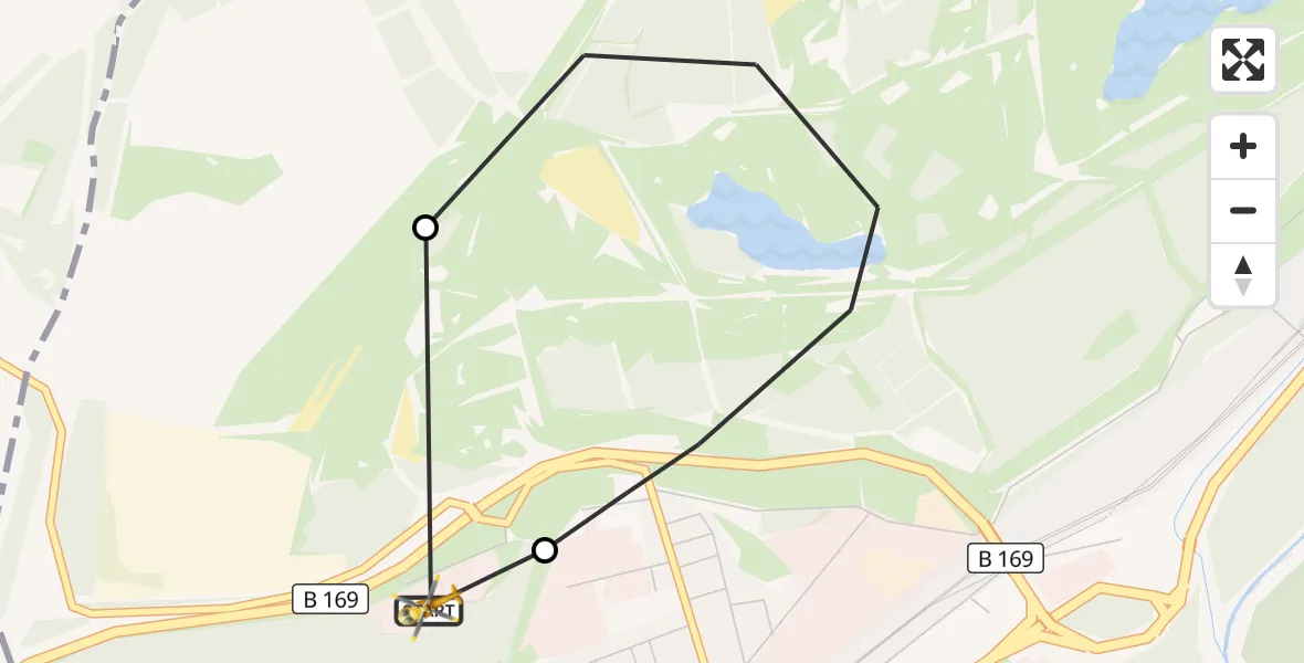 Flugroute Ambulanzhubschrauber ADAC Luftrettungsstation Senftenberg Hubschrauberlandeplatz - ADAC Luftrettungsstation Senftenberg Hubschrauberlandeplatz, 08 Oktober 2026, 18:03