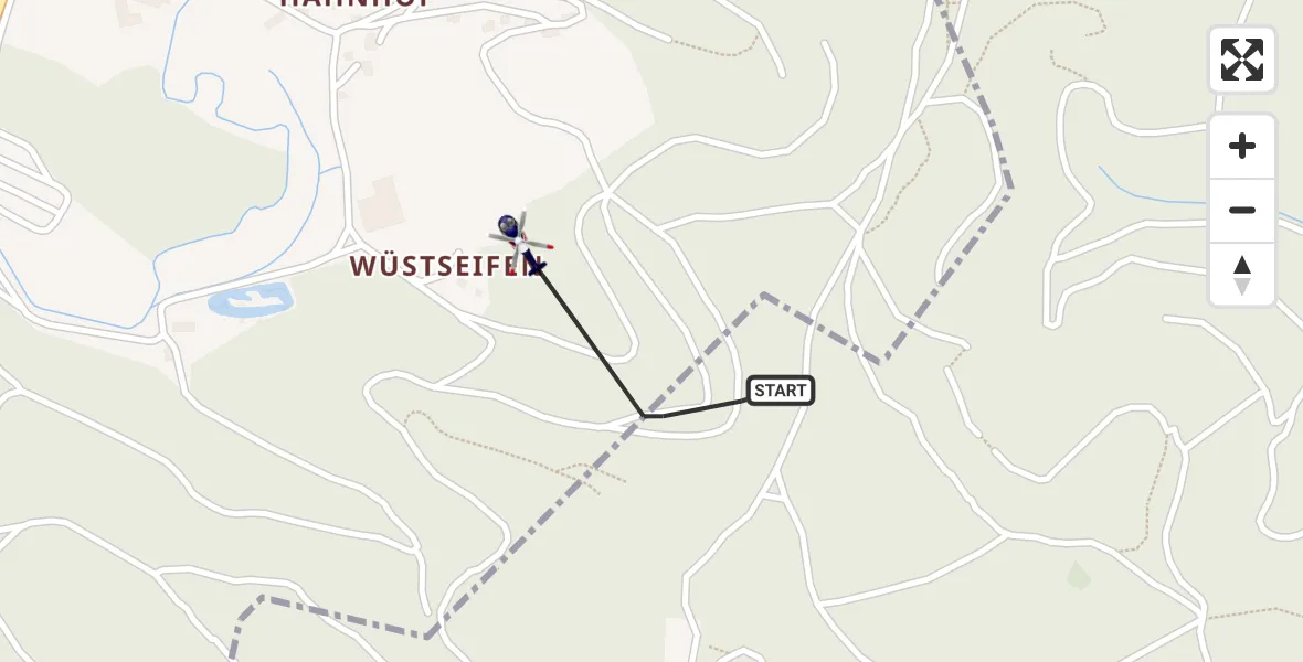Flugroute Polizeihubschrauber Niederfischbach - Niederfischbach, 08 Oktober 2026, 20:15