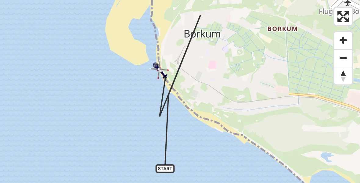 Flugroute Polizeihubschrauber Noordzee - Noordzee, 08 Oktober 2026, 22:55