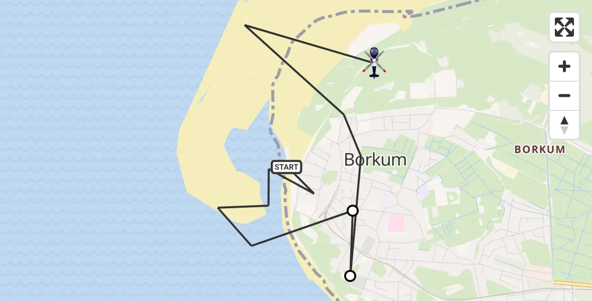 Flugroute Polizeihubschrauber Noordzee - Noordzee, 08 Oktober 2026, 23:16