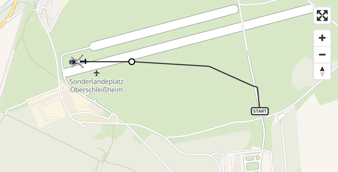 Flugroute Polizeihubschrauber Oberschleissheim Hubschrauberlandeplatz - Oberschleißheim, 09 Oktober 2026, 07:38