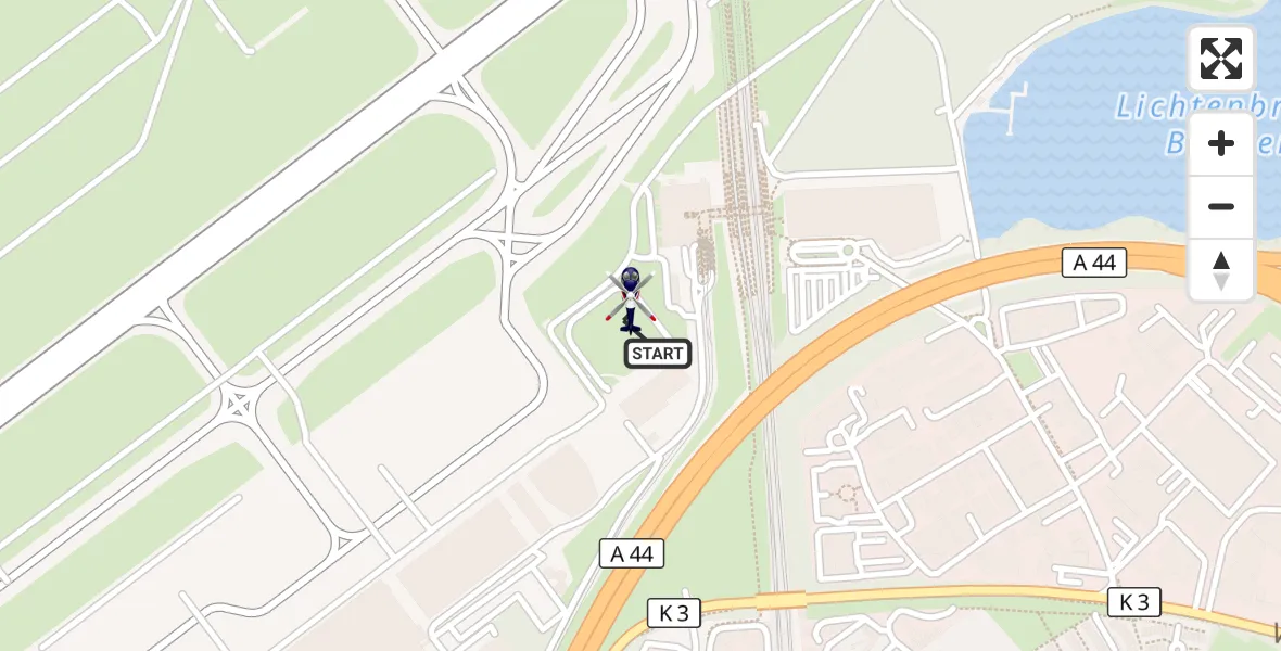 Flugroute Polizeihubschrauber Düsseldorf Flughafen - Düsseldorf Flughafen, 09 Oktober 2026, 07:41