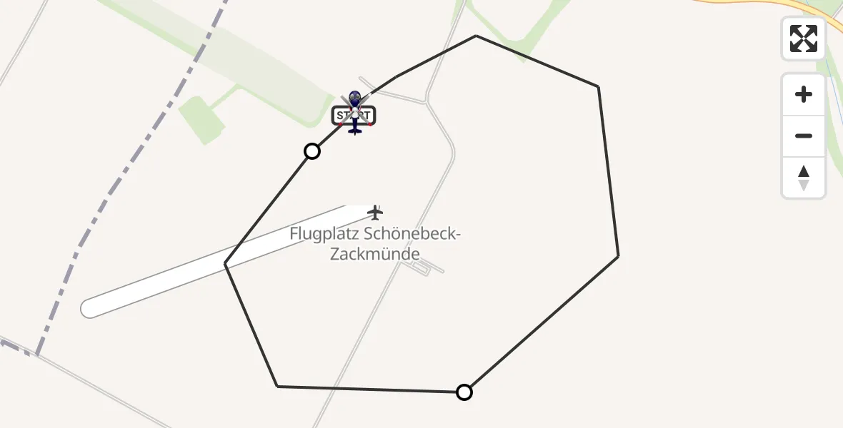 Flugroute Polizeihubschrauber Barby - Barby, 09 Oktober 2026, 09:19