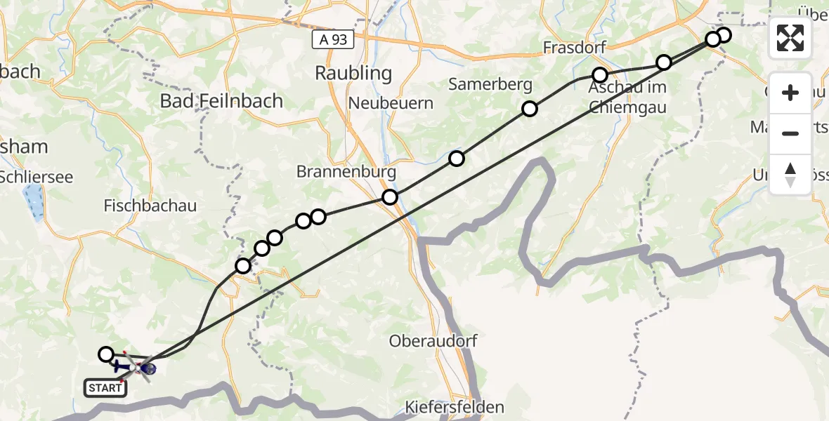 Flugroute Polizeihubschrauber Schliersee - Schliersee, 09 Oktober 2026, 09:50
