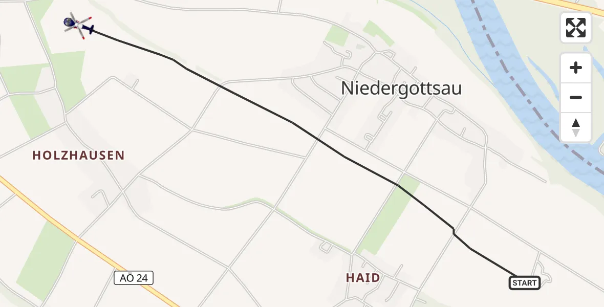 Flugroute Polizeihubschrauber Haiming - Haiming, 09 Oktober 2026, 13:41