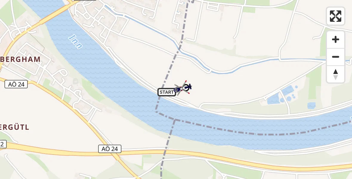 Flugroute Polizeihubschrauber Marktl - Marktl, 09 Oktober 2026, 14:07