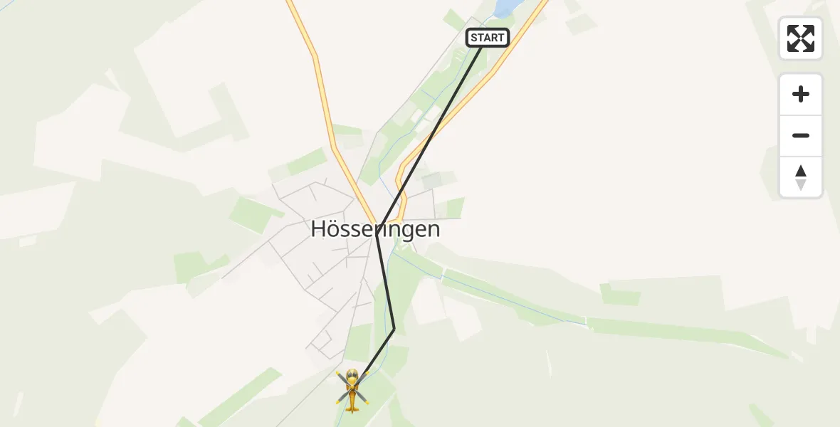 Flugroute Rettungshubschrauber Suderburg - Suderburg, 10 Oktober 2026, 14:00