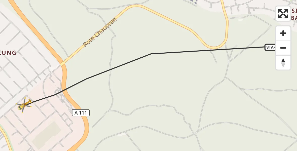 Flugroute Rettungshubschrauber Berlin - Berlin, 10 Oktober 2026, 14:50