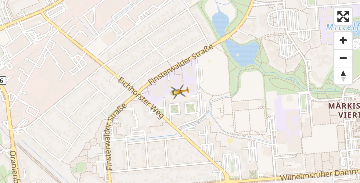 Flugroute Rettungshubschrauber Berlin - Berlin, 11 Oktober 2026, 07:43