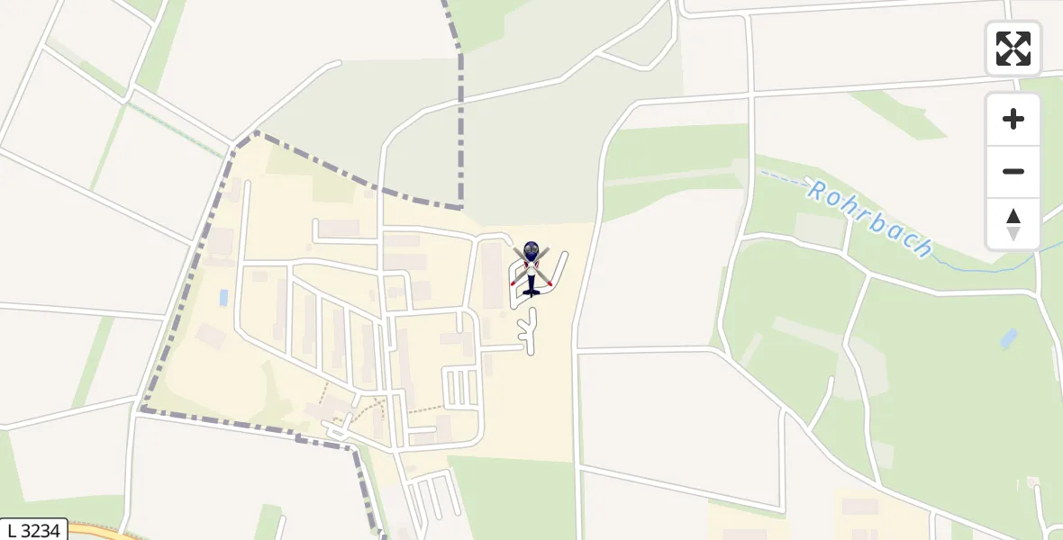 Flugroute Polizeihubschrauber Fuldatal Bundespolizei Hubschrauberlandeplatz - Fuldatal Bundespolizei Hubschrauberlandeplatz, 11 Oktober 2026, 08:59