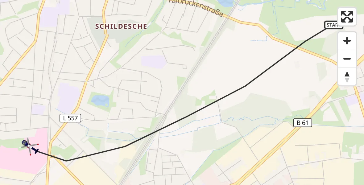 Flugroute Polizeihubschrauber Bielefeld - Bielefeld, 11 Oktober 2026, 14:07