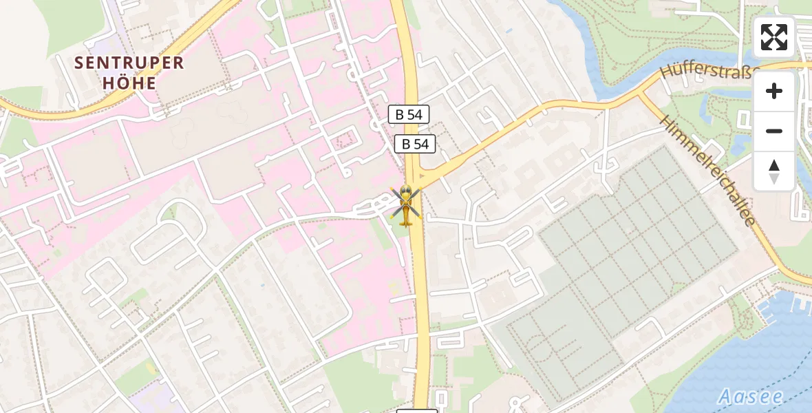 Flugroute Ambulanzhubschrauber Münster - Münster, 11 Oktober 2026, 17:28
