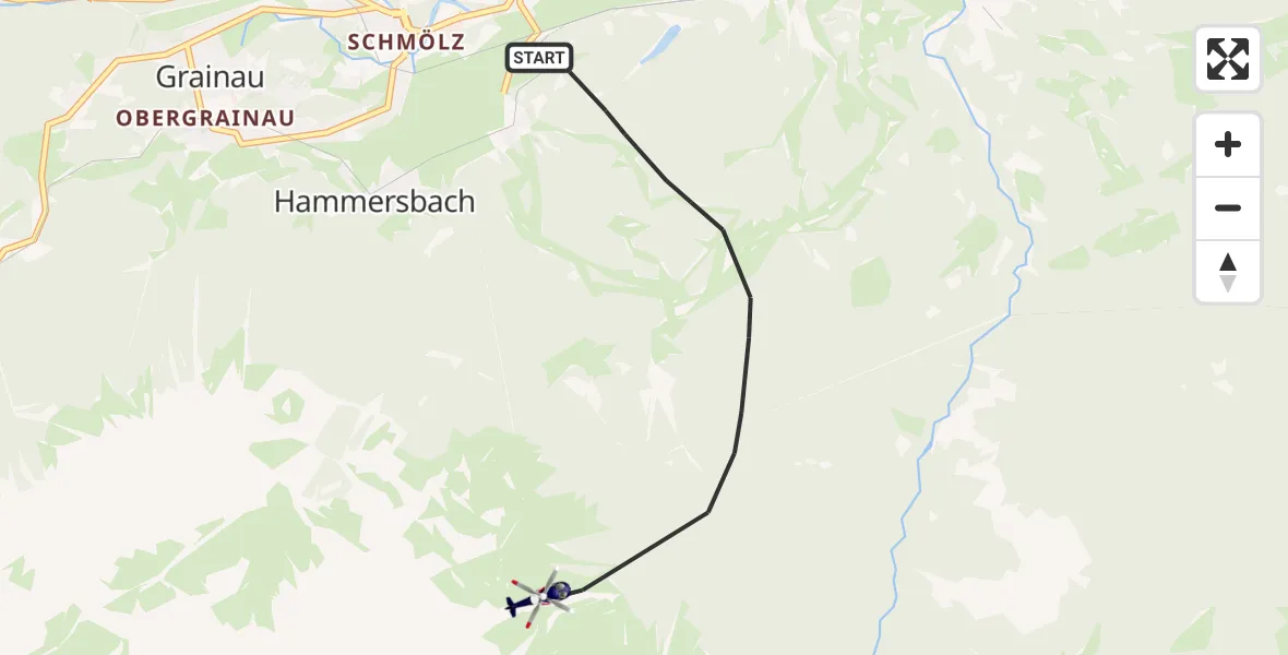 Flugroute Polizeihubschrauber Garmisch-Partenkirchen - Garmisch-Partenkirchen, 12 Oktober 2026, 09:30