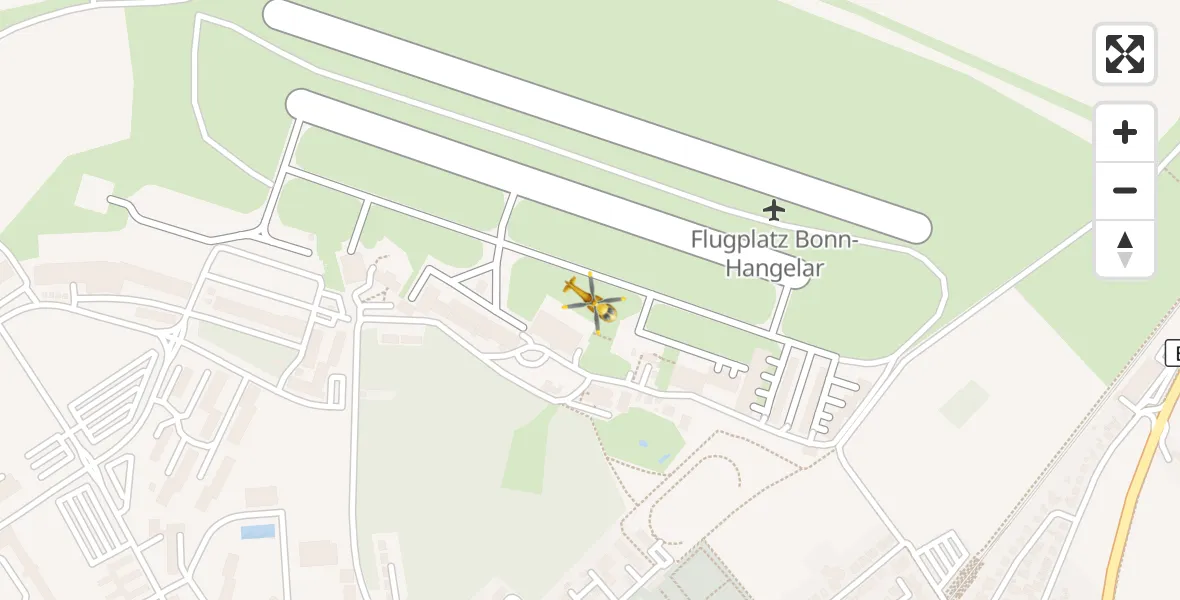 Flugroute Rettungshubschrauber Bonn-Hangelar Flugplatz - Bonn-Hangelar Flugplatz, 12 Oktober 2026, 09:48