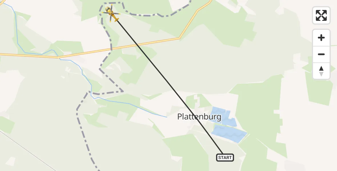 Flugroute Rettungshubschrauber Plattenburg - Plattenburg, 12 Oktober 2026, 10:06