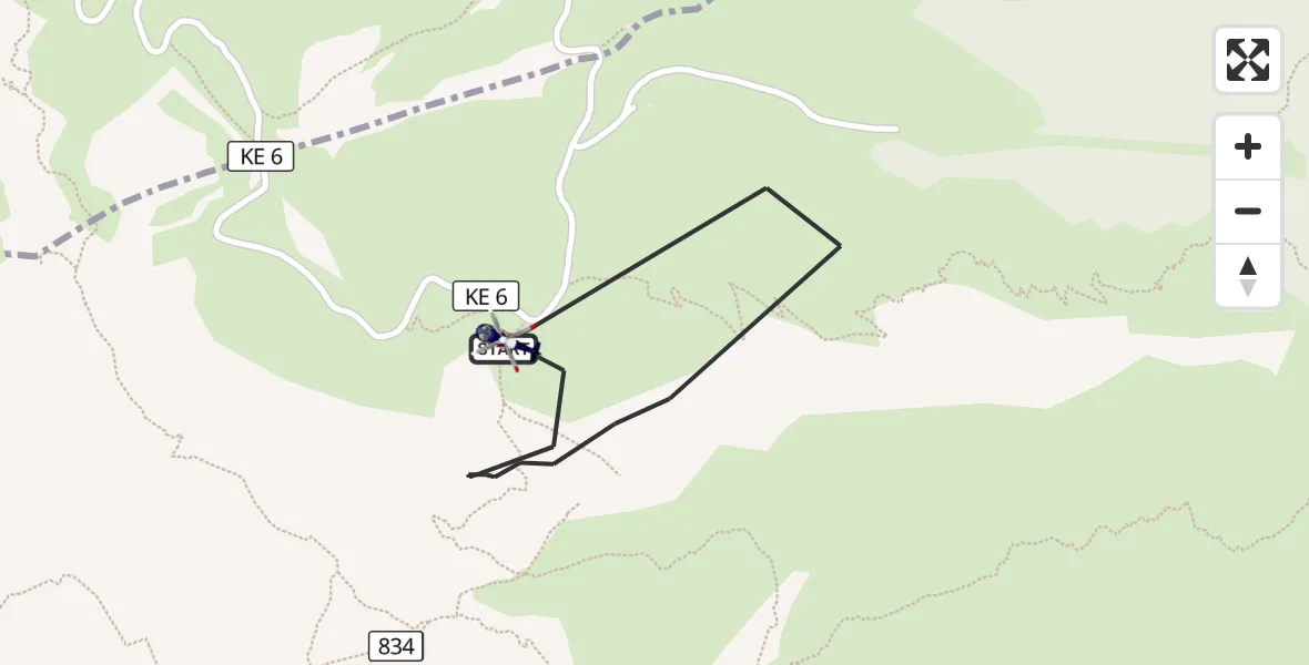 Flugroute Polizeihubschrauber Garmisch-Partenkirchen - Garmisch-Partenkirchen, 12 Oktober 2026, 10:48