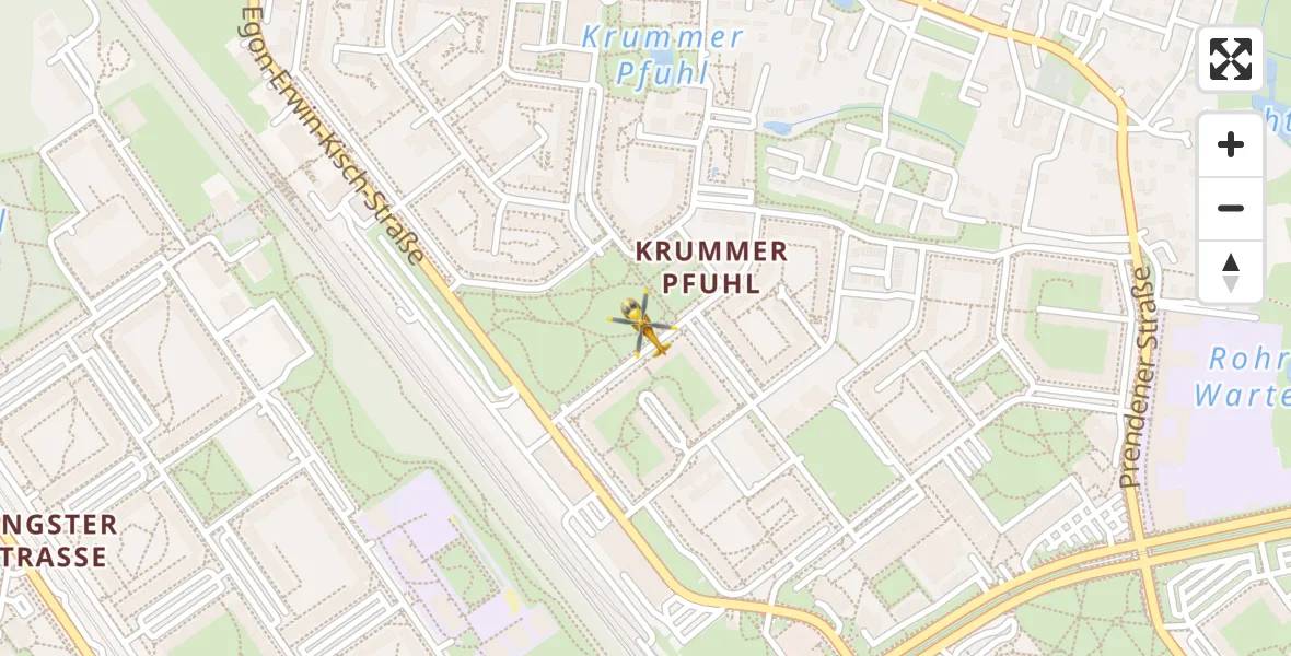 Flugroute Rettungshubschrauber Berlin - Berlin, 12 Oktober 2026, 12:51