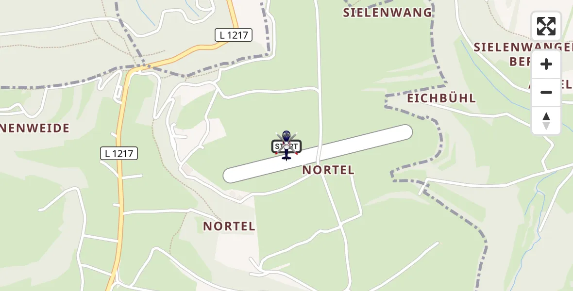 Flugroute Polizeihubschrauber Gruibingen-Nortel Flugplatz - Gruibingen-Nortel Flugplatz, 12 Oktober 2026, 13:01