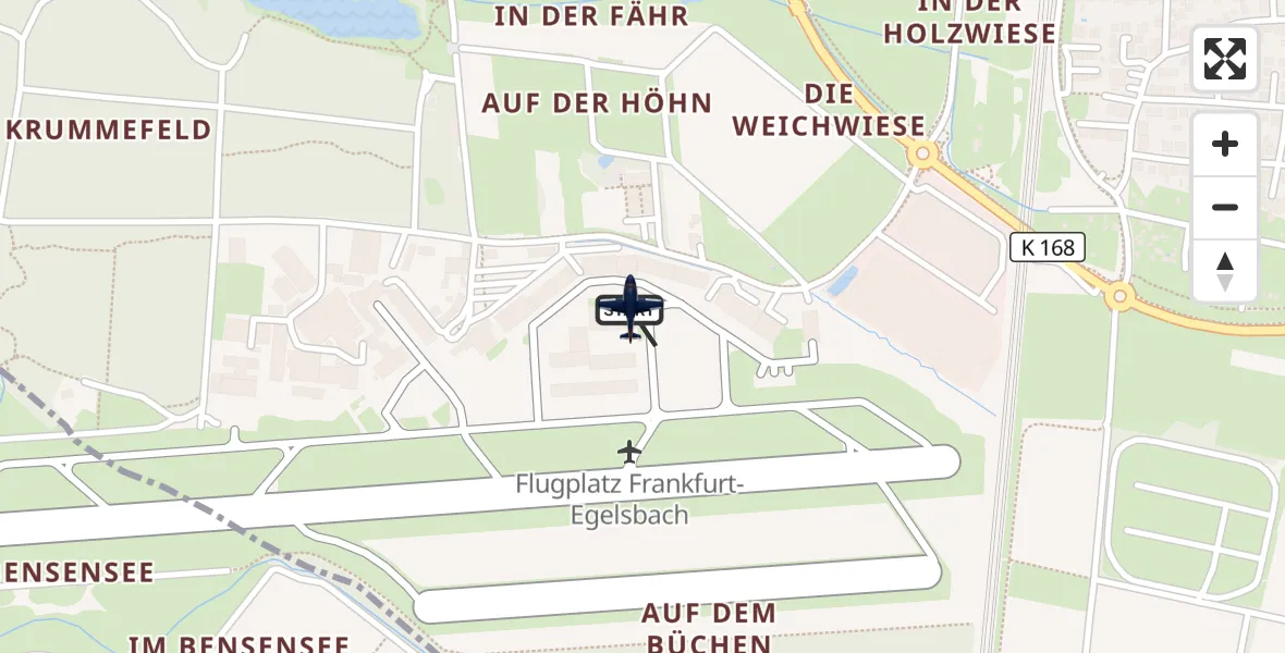 Flugroute Polizeiflugzeug Flughafen Frankfurt-Egelsbach - Flughafen Frankfurt-Egelsbach, 12 Oktober 2026, 13:09