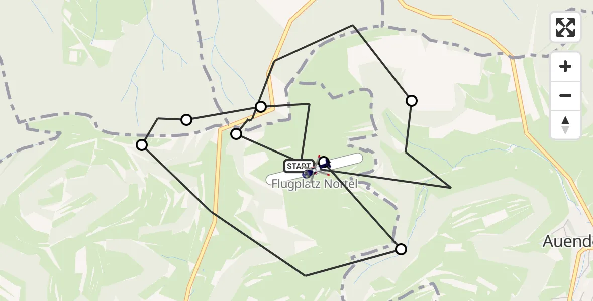 Flugroute Polizeihubschrauber Gruibingen-Nortel Flugplatz - Gruibingen-Nortel Flugplatz, 12 Oktober 2026, 13:13